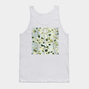 Green Leaves Pattern 3 Tank Top